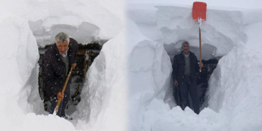 Muş kara gömüldü; yurttaşlar evlerden tünellerle çıkıyorlar - kar