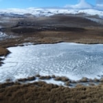 Kars, Ağrı ve Ardahan’da kış: Dere ve göletler buz tuttu