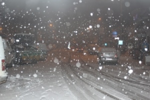Kars'ta kar yağışı