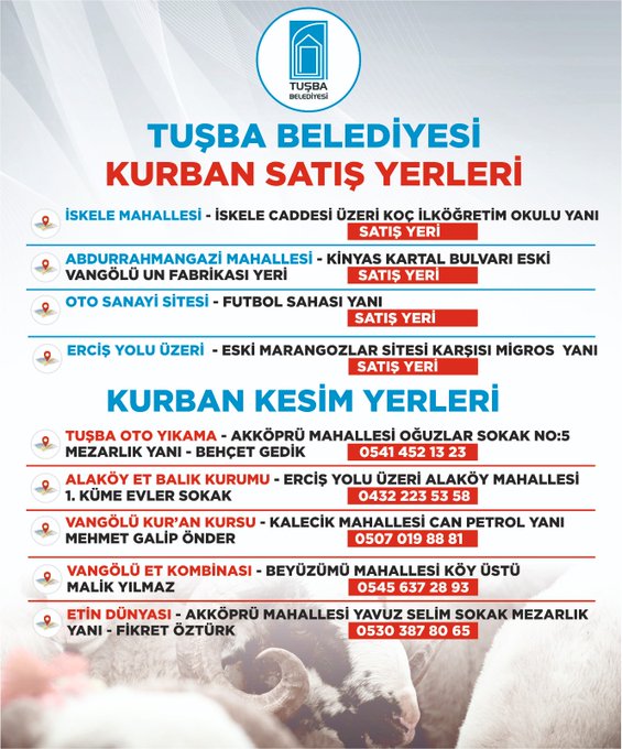 Van’da kurban satış noktaları ve kesim yerleri belli oldu - 3