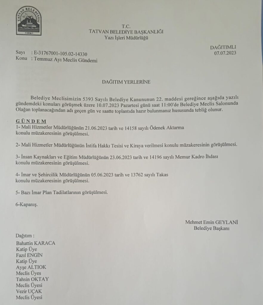 Geylani'nin taleplerini belediye meclisi yine reddetti! - tatvan belediyesi meclis uyeleri1