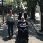 Emine Şenyaşar, Adalet Bakanlığı’na yapılan yürüyüşe tekerlekli sandalyeyle katıldı