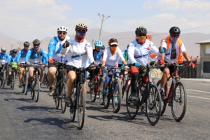 "5. Van Denizi Bisiklet Festivali" kapsamında bisiklet tutkunları, Muradiye'ye ulaştı