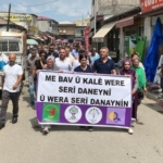 Iğdır’da HDP tabelasına saldırı protesto edildi