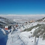 Palandöken’de sezonun erken açılması için kar koruma teknikleri uygulanıyor