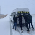 Erzurum’da kar yağışı nedeniyle okullar tatil edildi