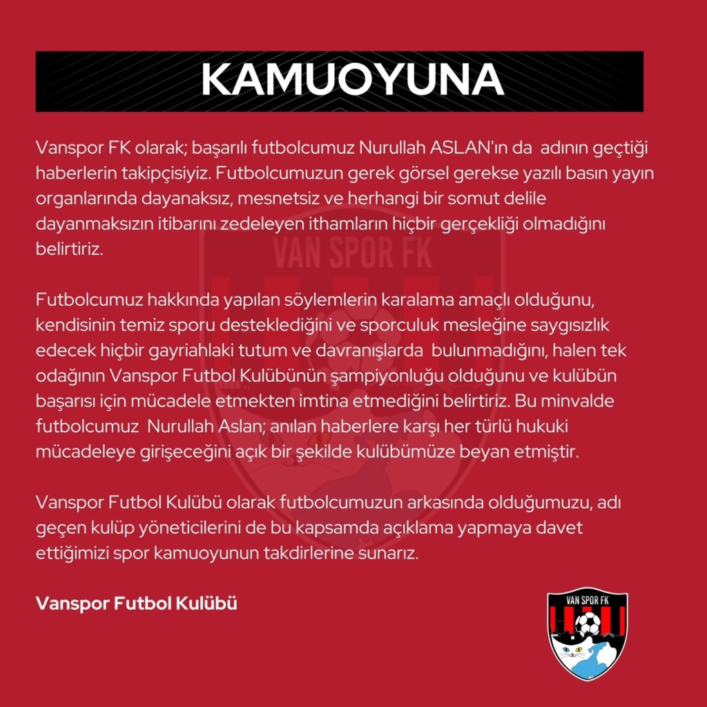 Vanspor’da neler oluyor: Vanspor’un Başkanı Kıyak istifa etti - vanspor aciklama