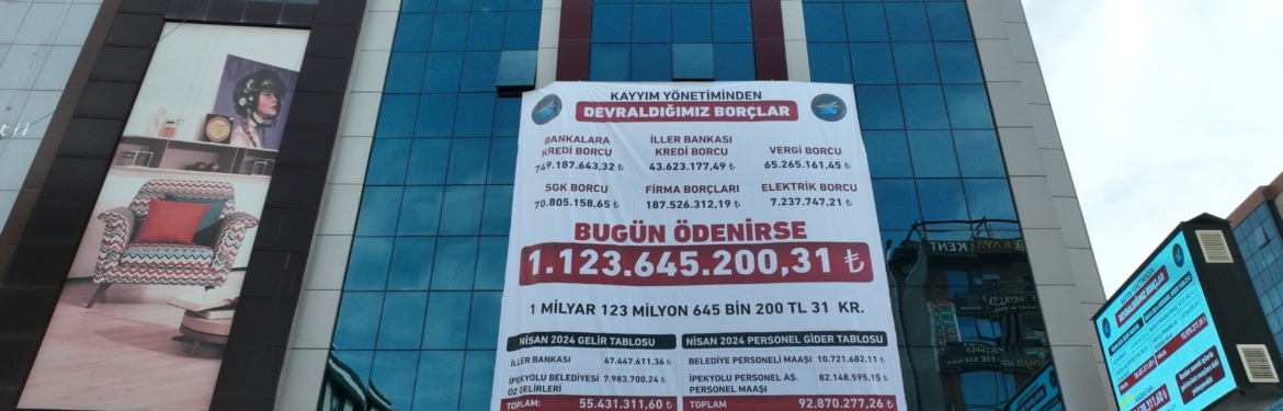 Kayyum İpekyolu belediyesine 1 milyar 123 milyon 645 bin TL borç  bıraktı